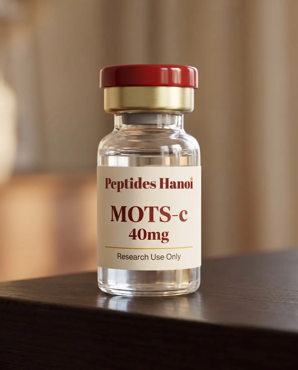 MOTS-c 40mg research vial, labelled Research Use Only